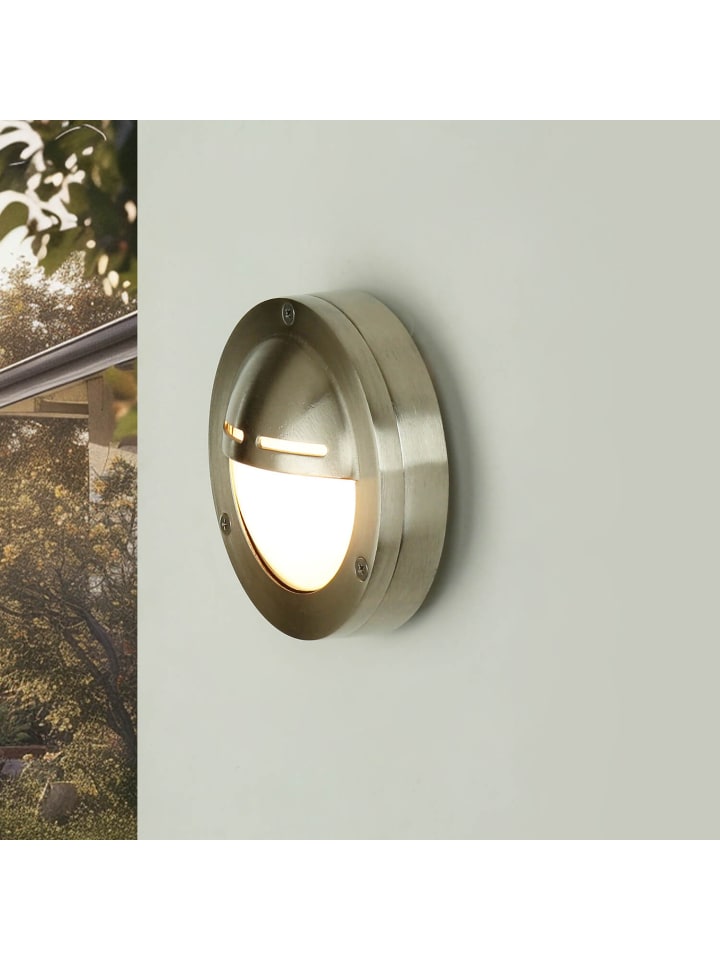 Licht-Erlebnisse Außen Wandlampe in Nickel matt günstig kaufen onesize