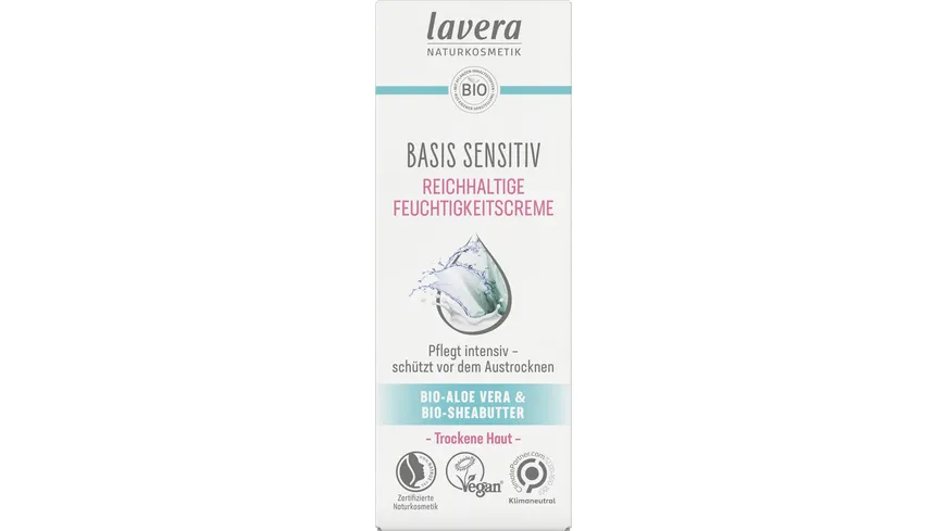 lavera BASIS SENSITIV Reichhaltige Feuchtigkeitscreme 50 ml
