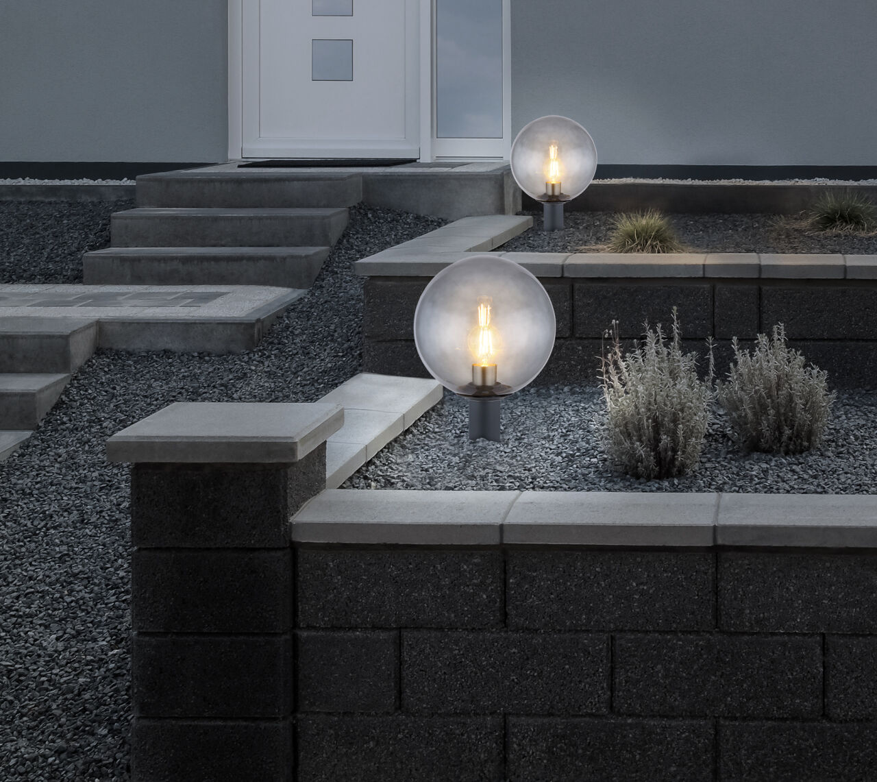 Globo Lighting - HEDWIG - Außenleuchte Aluminium Druckguss anthrazit, 1x E27 LED
