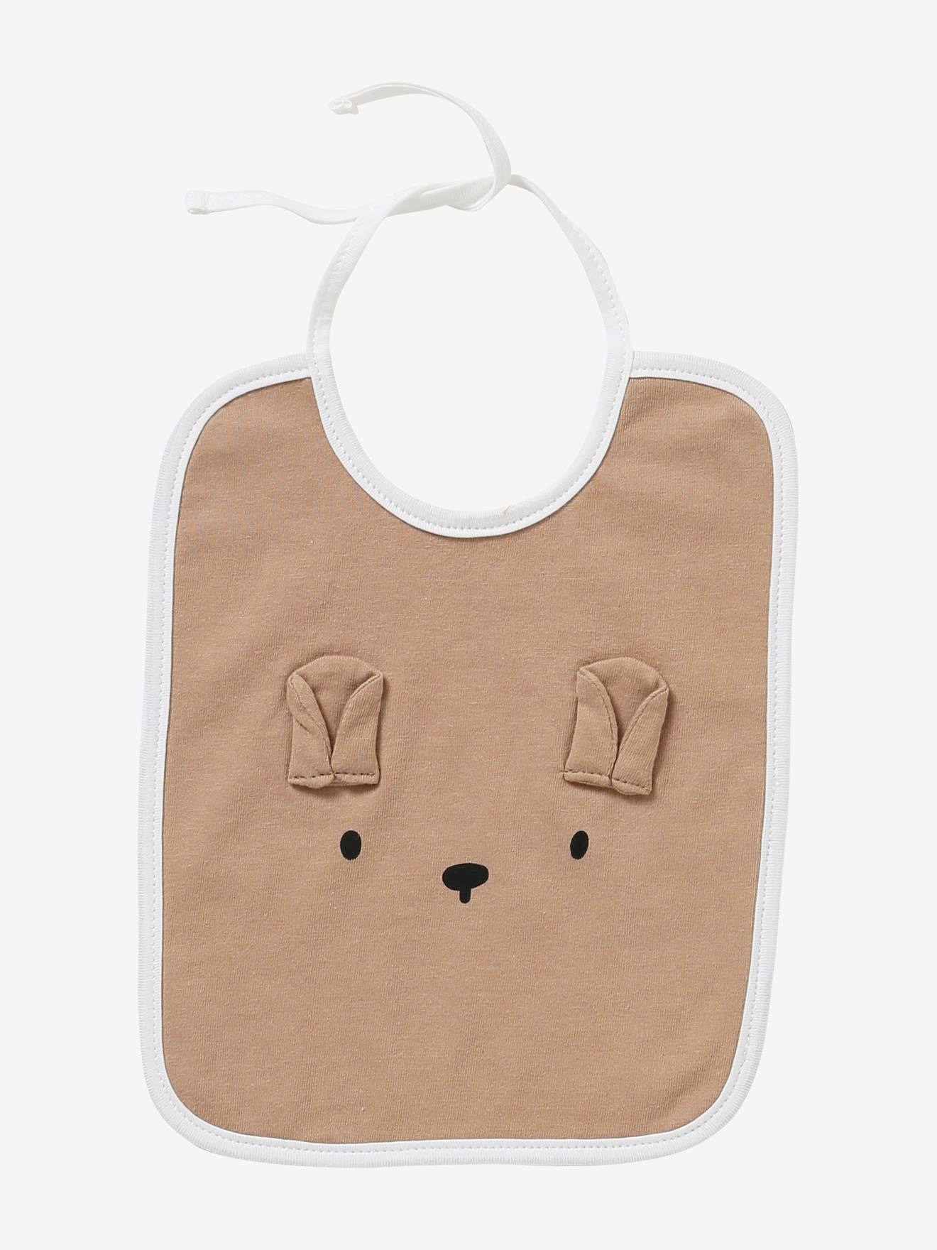 Lot de 5 bavoirs bébé vertbaudet décor animaux green forest