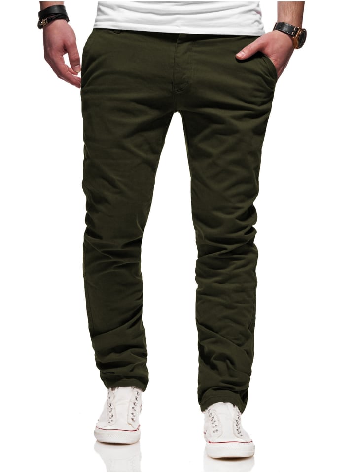 behype Chinohose Heritage in khaki günstig kaufen
