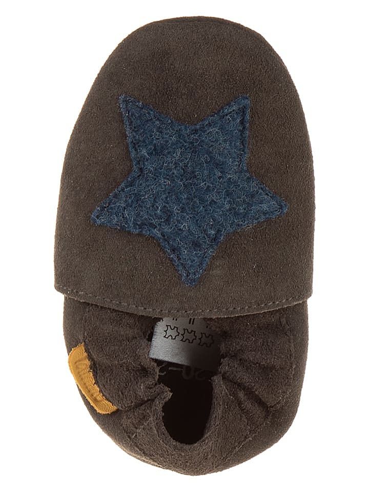 lamino Leder-Krabbelschuhe in Anthrazit günstig kaufen 24/25