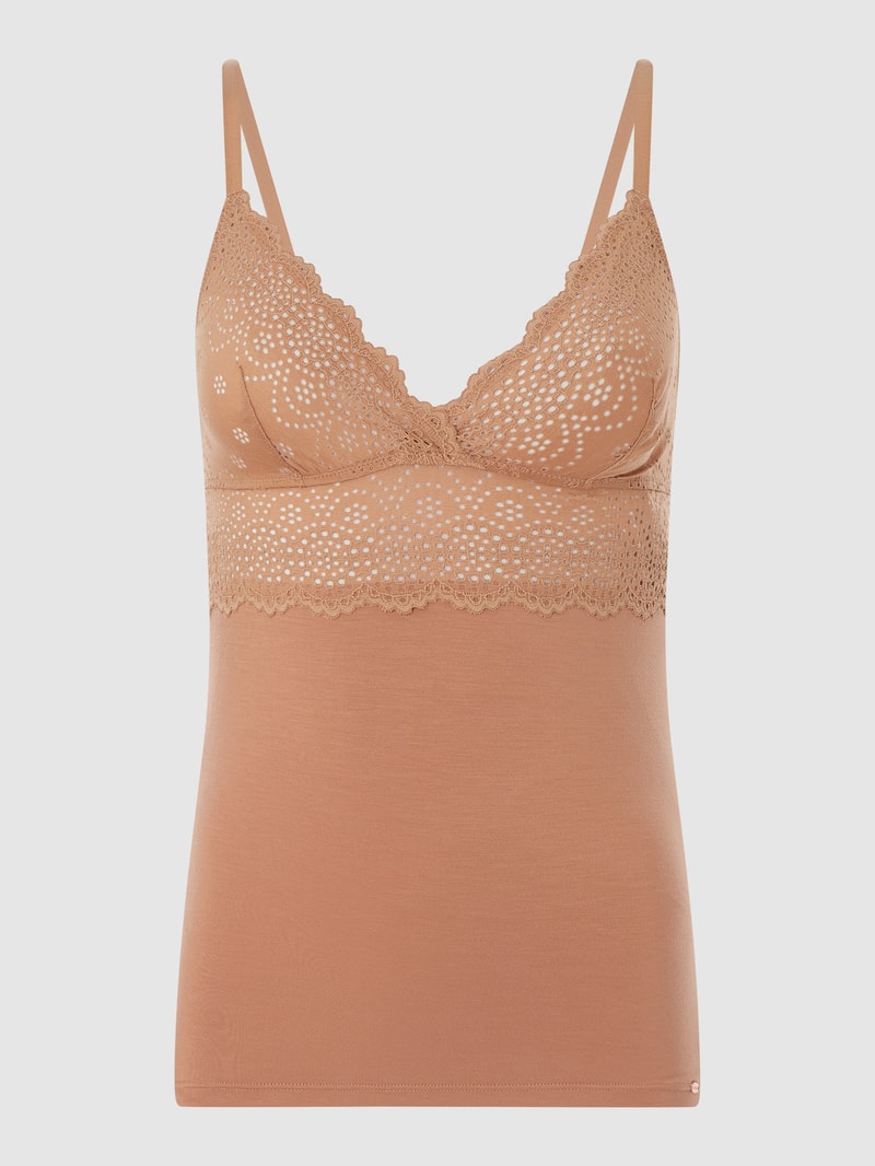 Unterhemd mit verstellbaren Trägern in beige