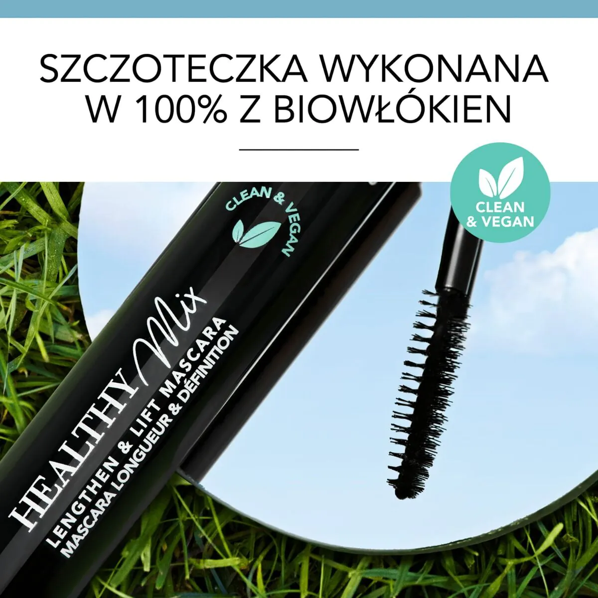 Bourjois Healthy Mix blakstienų tušas, juodas