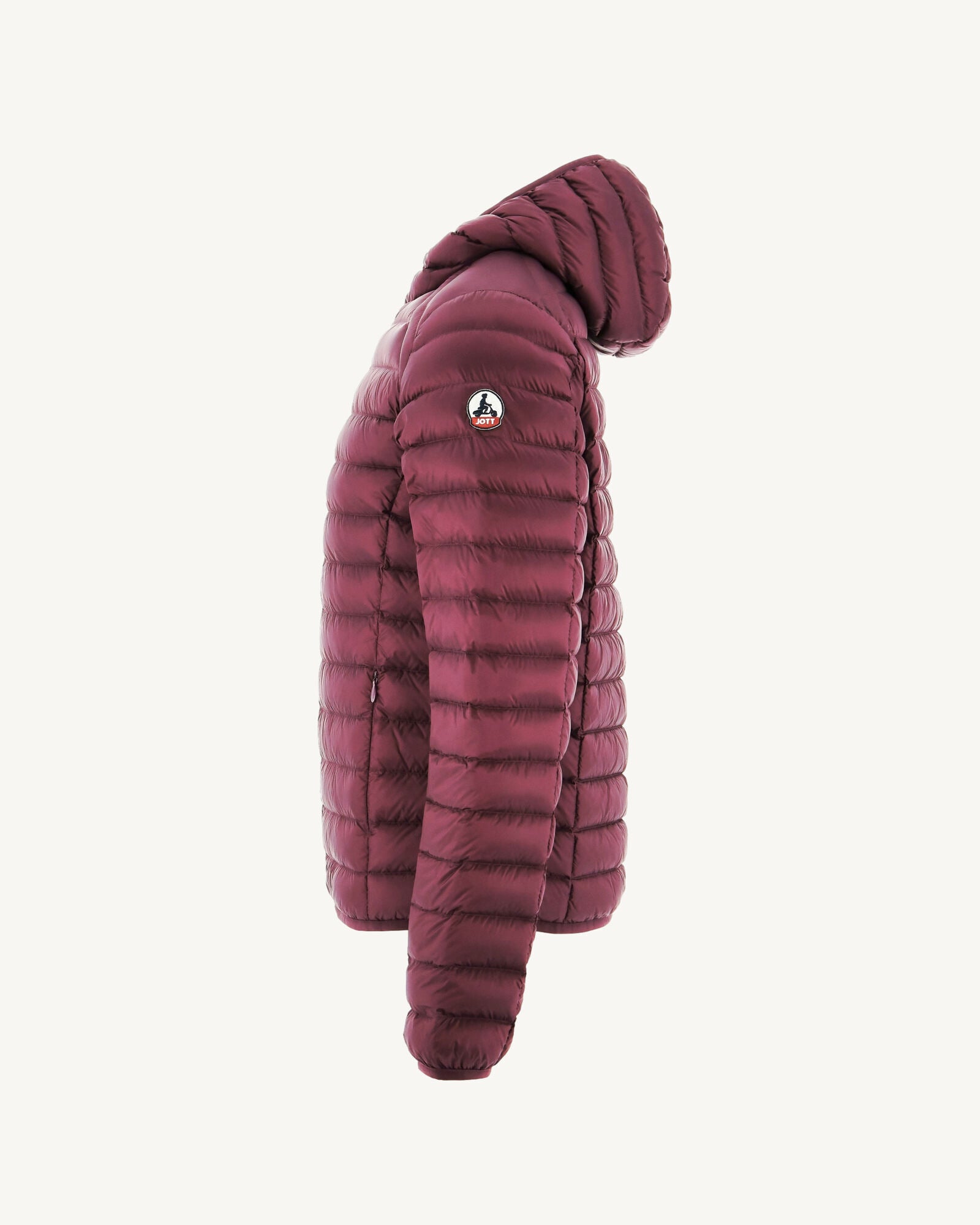 Doudoune légère à capuche Aubergine Nico