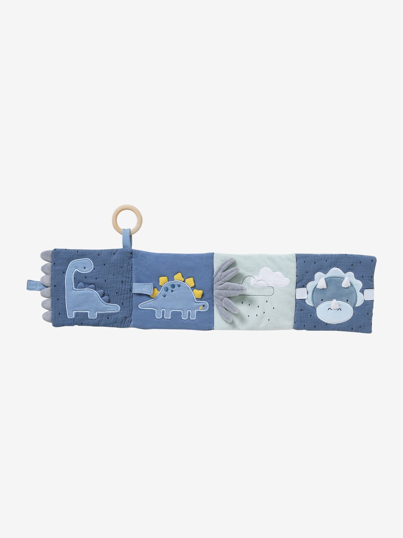 Vertbaudet Baby Stoffbuch KLEINER DINO - blau
