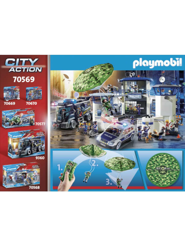 Playmobil Spielfigur Set City Action Polizei-Hubschrauber Fallschirm-Verfolgung, 4-10 J. günstig kaufen onesize