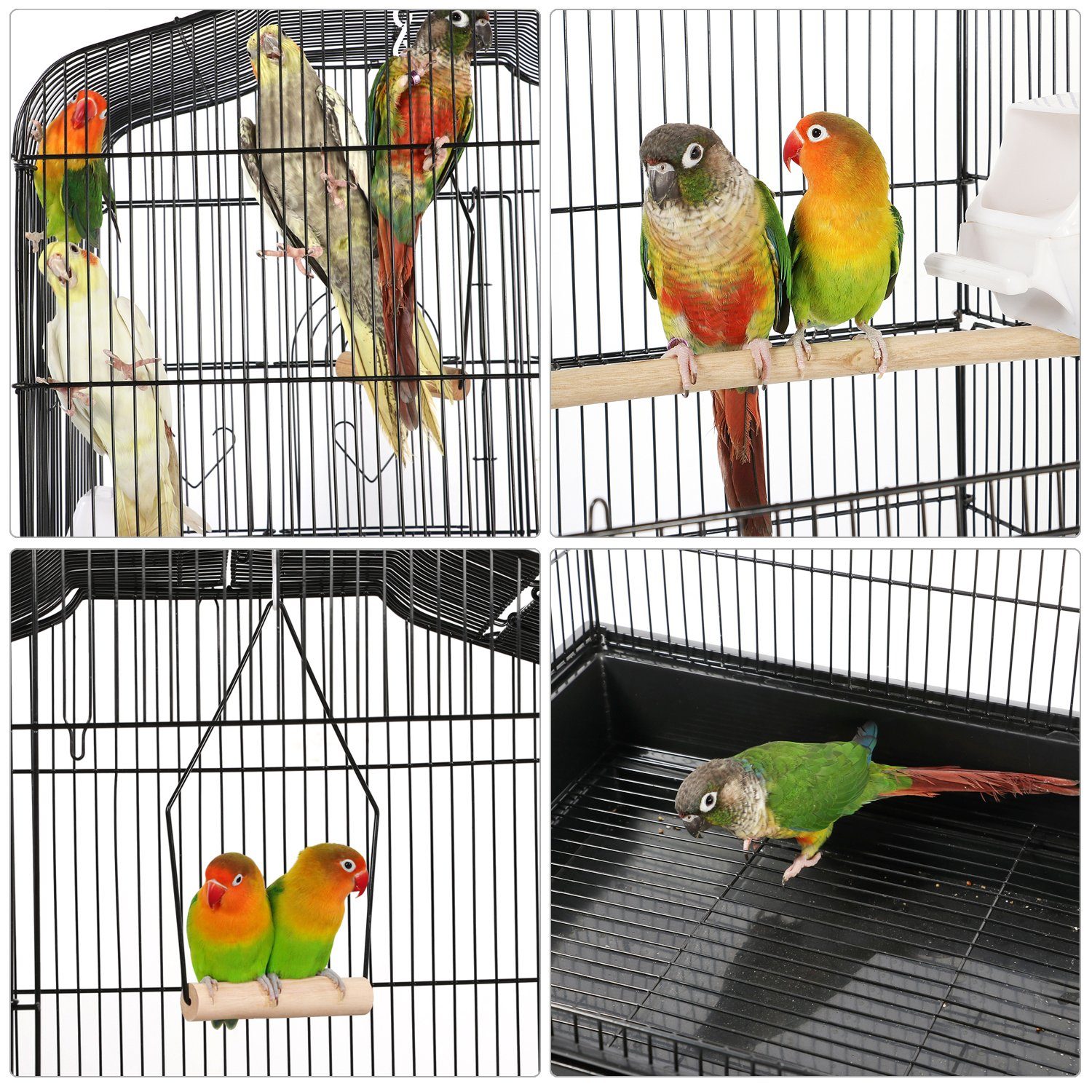 Yaheetech Vogelkäfig, Vogelbauer Vogelvoliere Käfig Vogelhaus