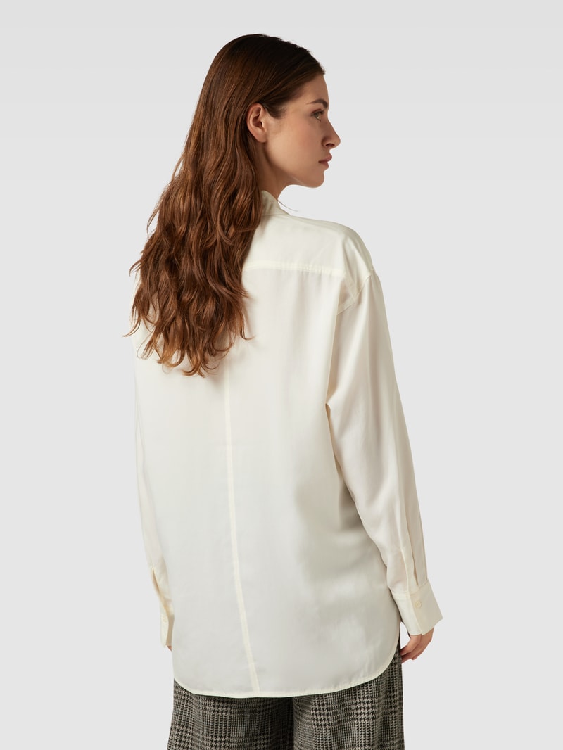 Hemdbluse mit Knopfleiste in offwhite