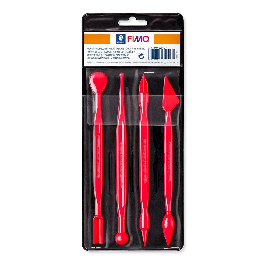 STAEDTLER Modellierwerkzeug 8711 WP4-2 FIMO® 8711, Etui 4 verschiedene Modellierwerkzeuge Kreativ-Zubehör Set