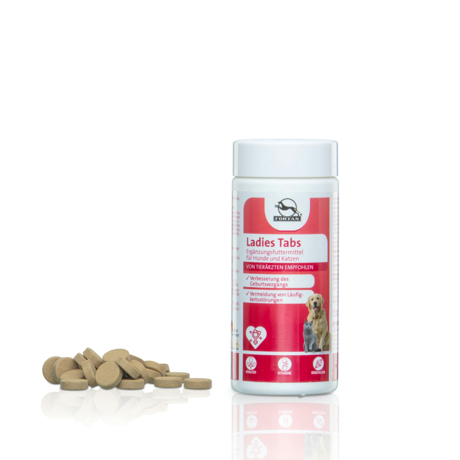 Fortan Ergänzungsfutter & Aufzucht Fortan Ladies Tabs mit Himbeerblätter-Extrakt 90 g