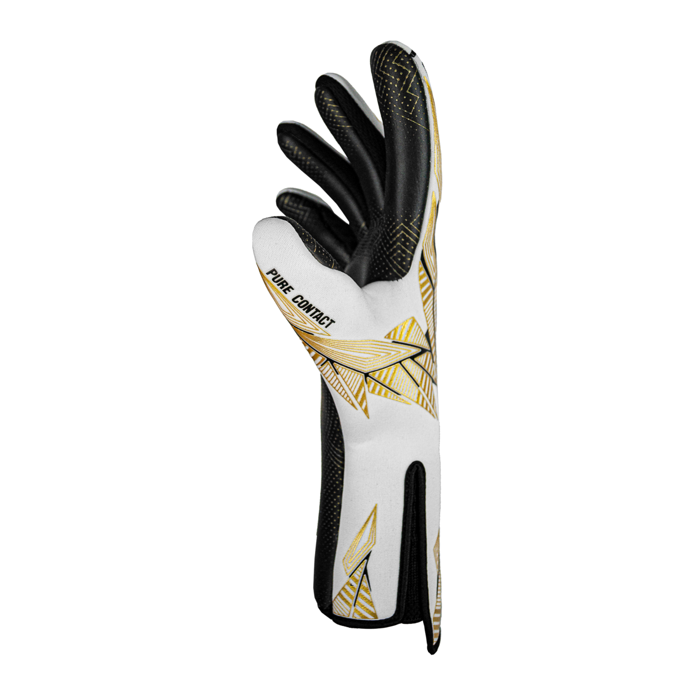 Reusch Pure Contact Gold X GluePrint Strapless TW-Handschuhe Weiss Gold Schwarz F1131