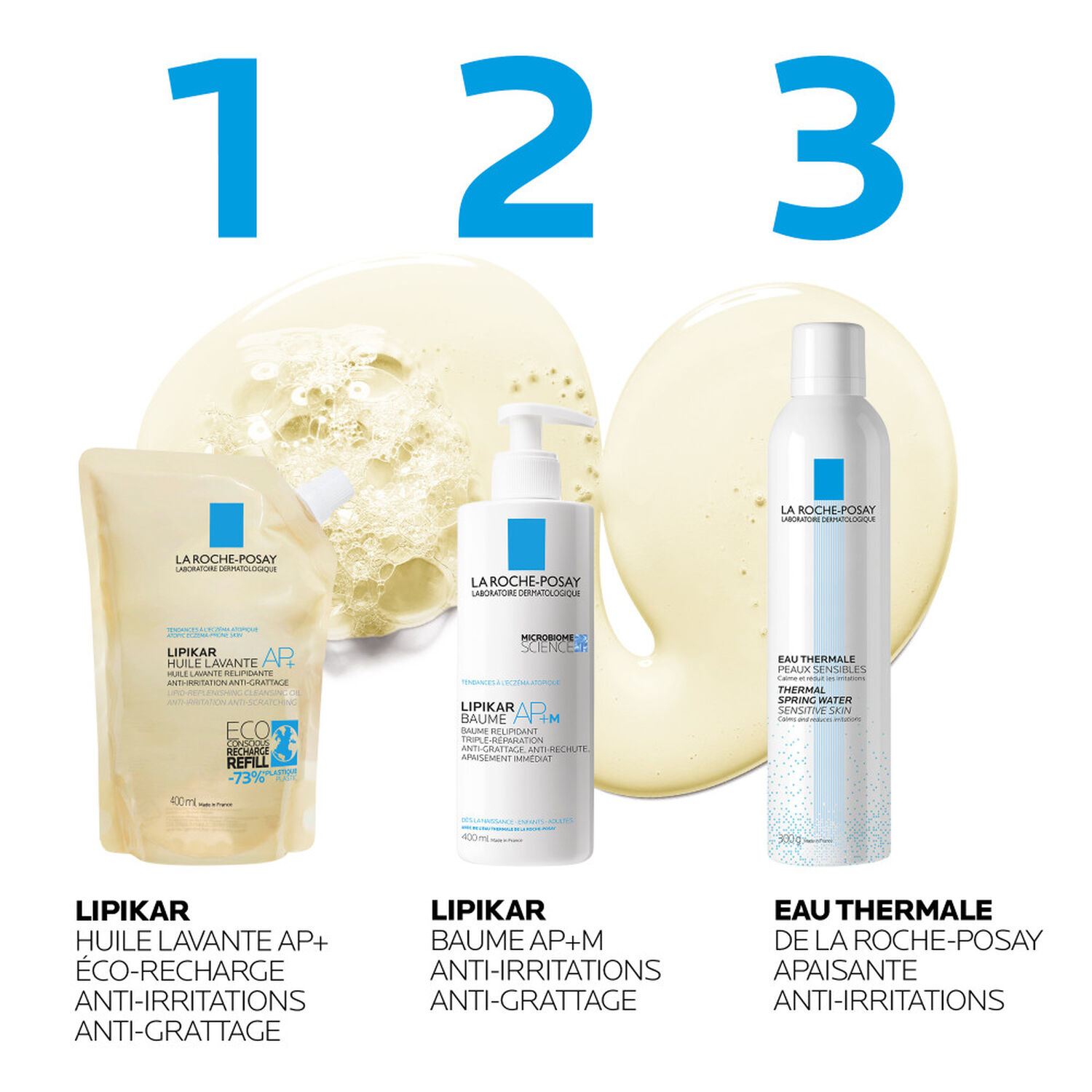 la roche-posay Lipikar Huile Lavante 400 ml + Eco Recharge 400 ml