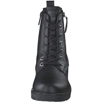 Mustang Schnür Boots in schwarz