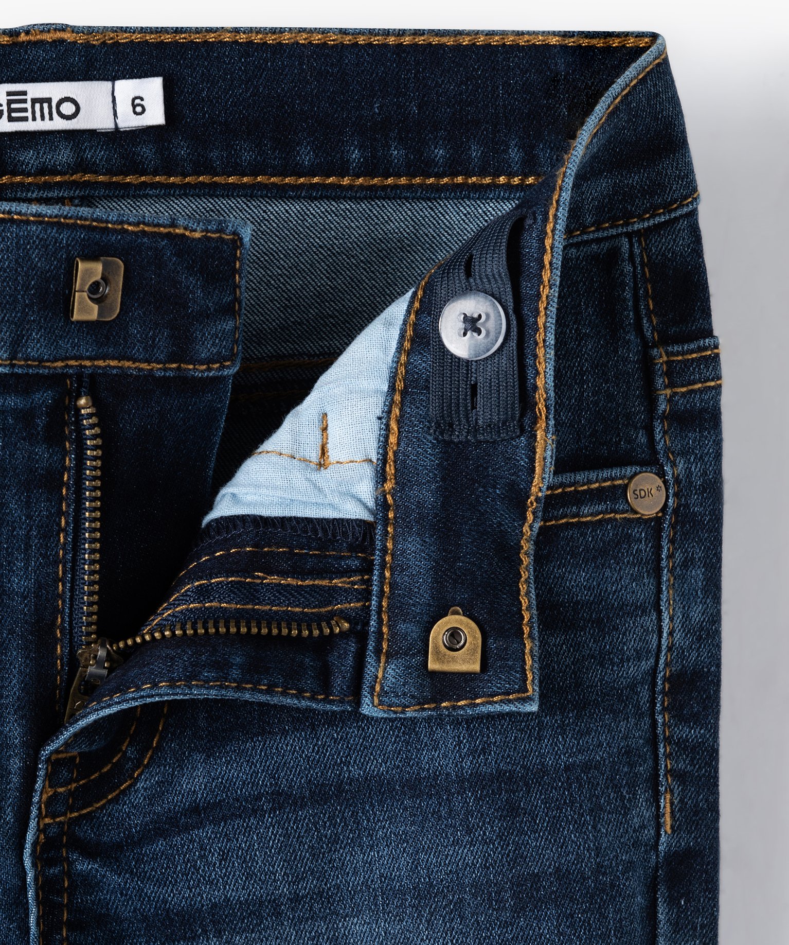 Jean Garçon coupe Slim contenant du polyester recyclé stone | GEMO