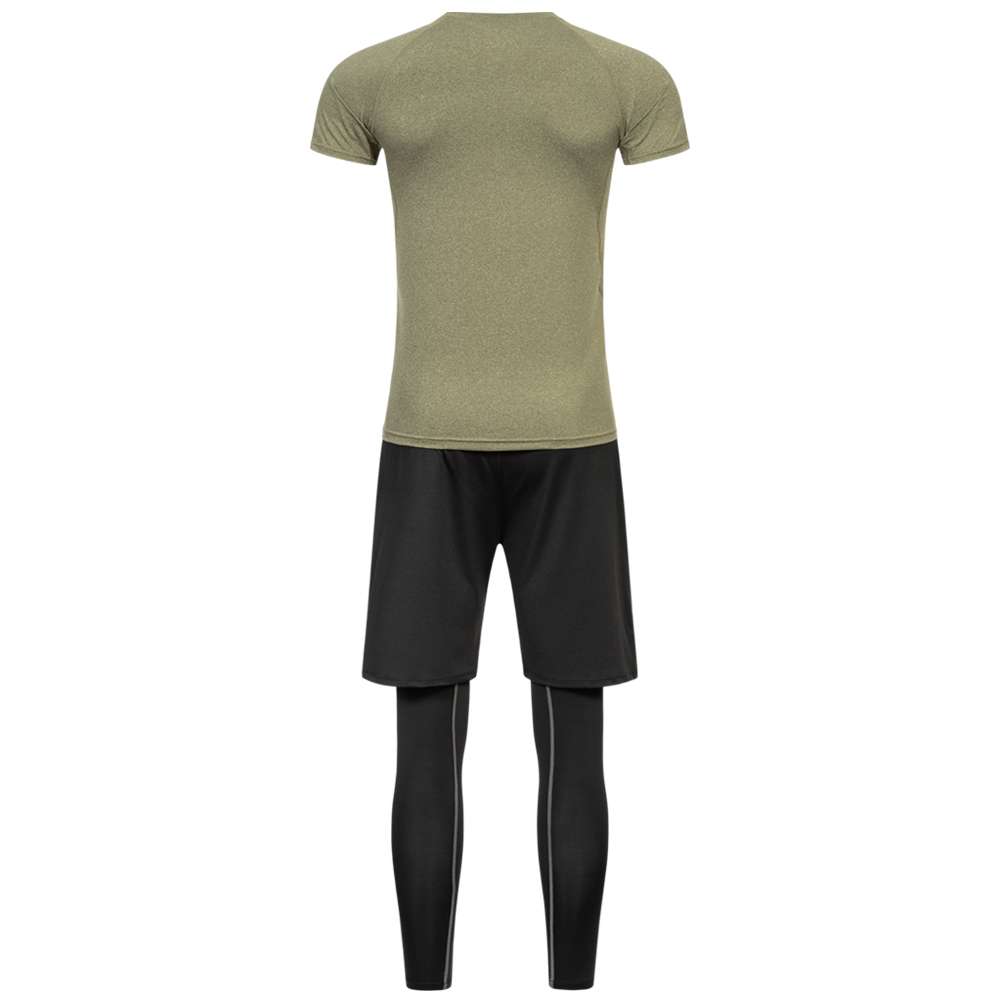 JELEX Sportinator Herren Fitness-Set 3-tlg. armygrün-schwarz