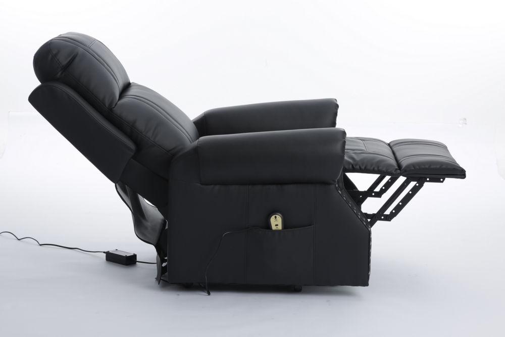 Happy Home Happy Home elektrisch Relaxsessel mit verstellbarer Rückenlehne und Fußteil schwarz