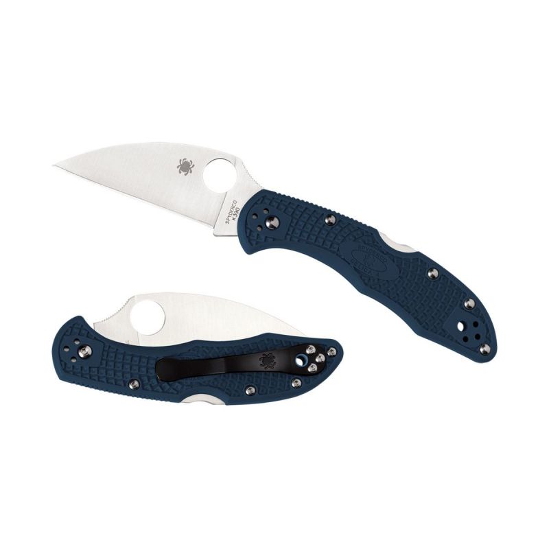 Spyderco Delica 4 FRN Blue Wharncliffe C11FPWK390