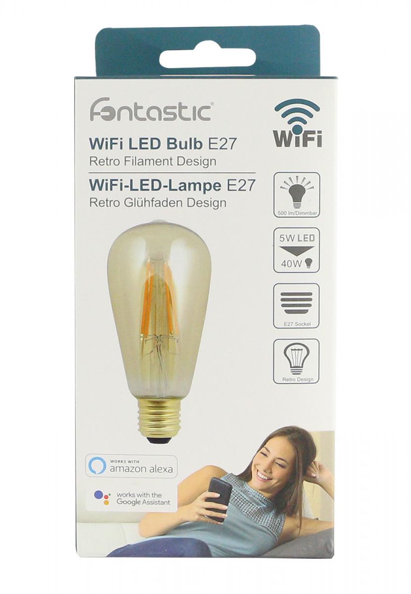 Fontastic Smart Home WiFi LED Filament Lampe E27, Flamme