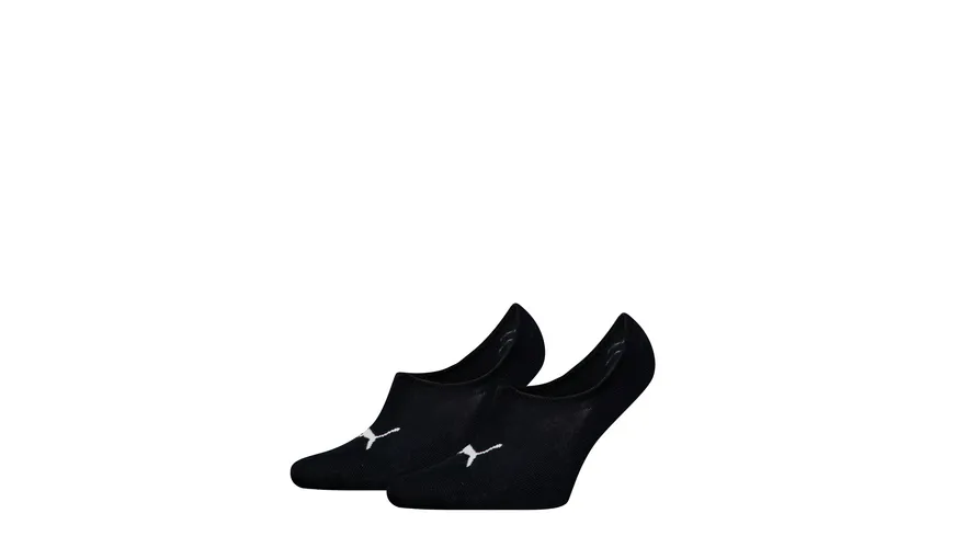 PUMA Unisex Füßlinge Footie High Cut 2er Pack schwarz