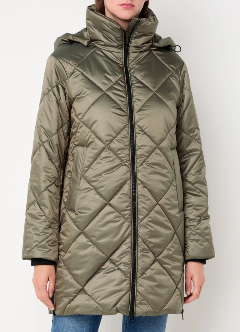 Claudia Sträter Padded parka with quilt pattern and zipper detail