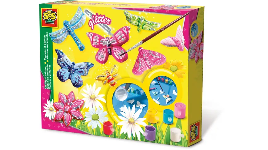 SES Creative - Glitzerschmetterlinge gießen