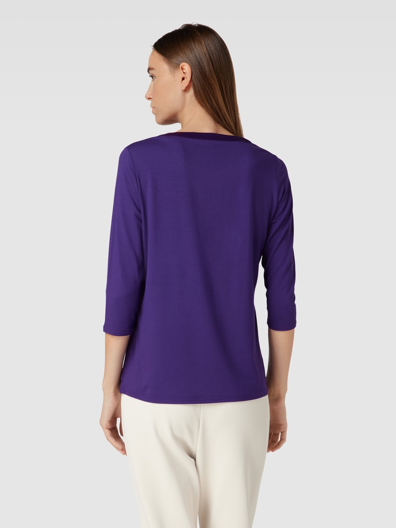 Blusenshirt mit V-Ausschnitt in lila