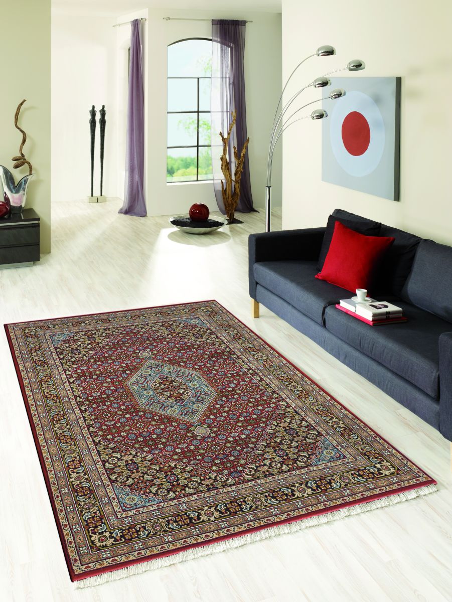 Teppich aus Indien Benaras Bidjar 50 rot 40 x 60 cm