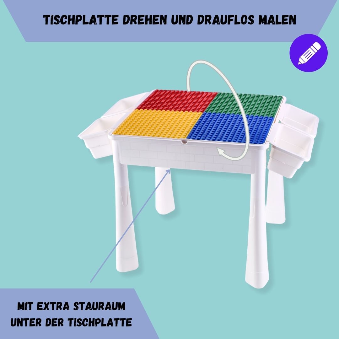 Coemo Bau- und Spieltisch Sascha inklusive Stuhl - Mal- und Wasserspieltisch