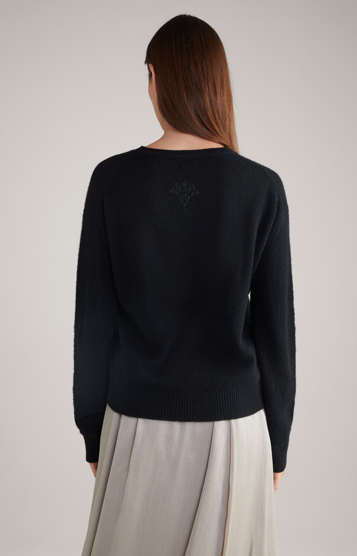 Cashmere-Strickpullover in Schwarz