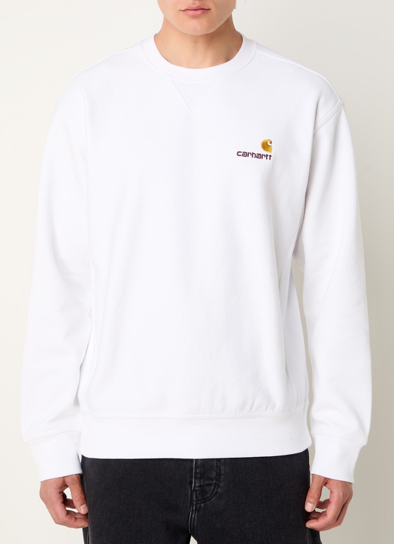 Pulover Carhartt WIP cu logo brodat american