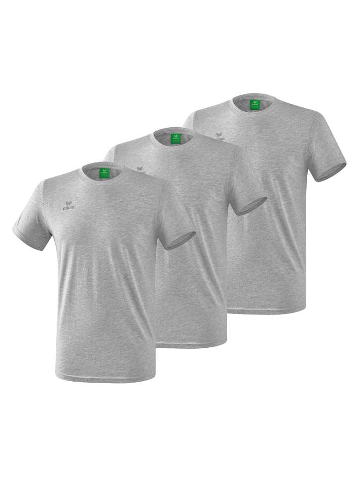 erima 3er Pack T-Shirt in hellgrau melange günstig kaufen
