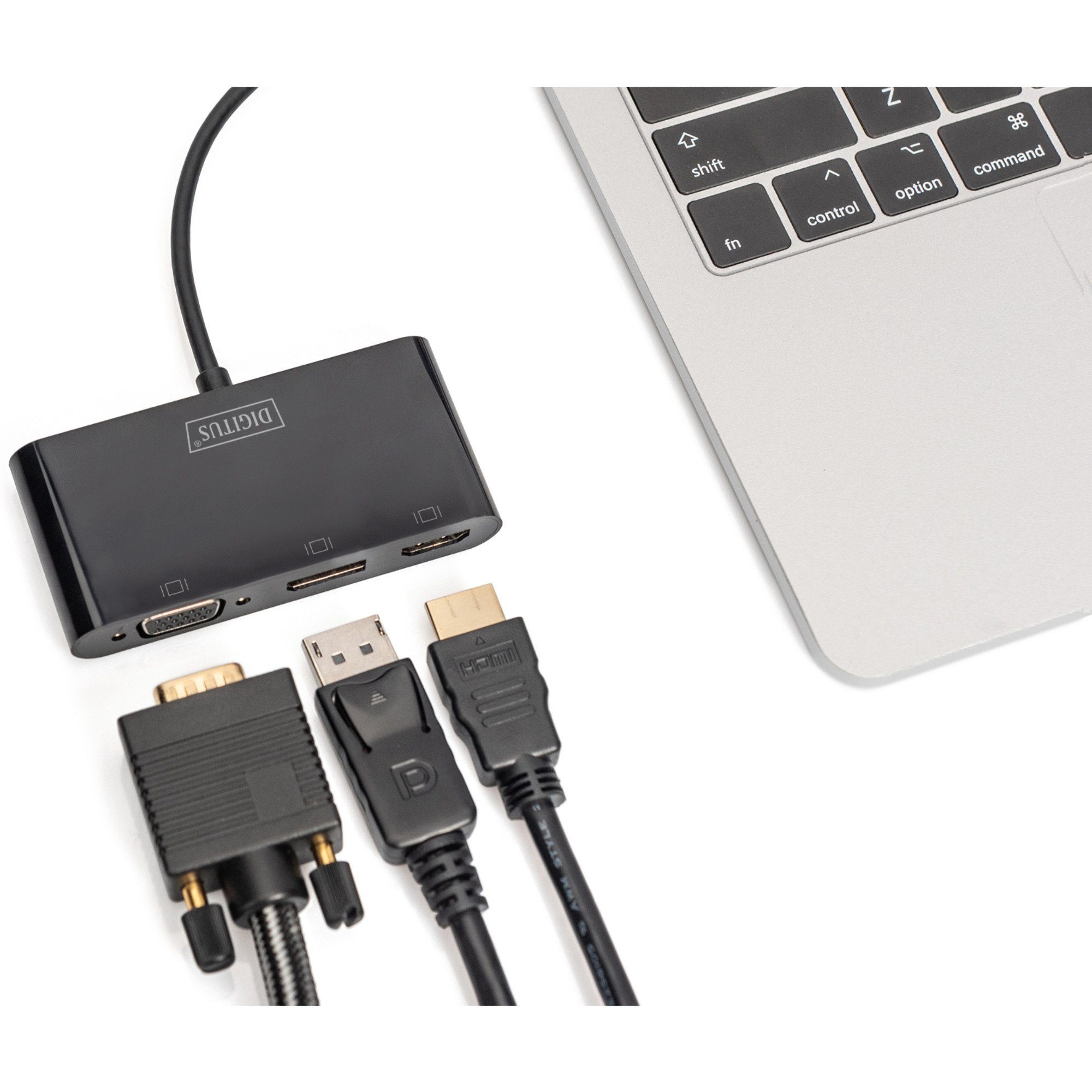 Digitus Digitus USB Adapter, USB-C Stecker > VGA + HDMI + Audio- & Video-Adapter