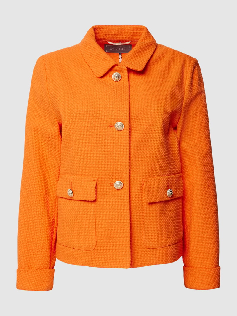 Blazer mit Knopfleiste in orange