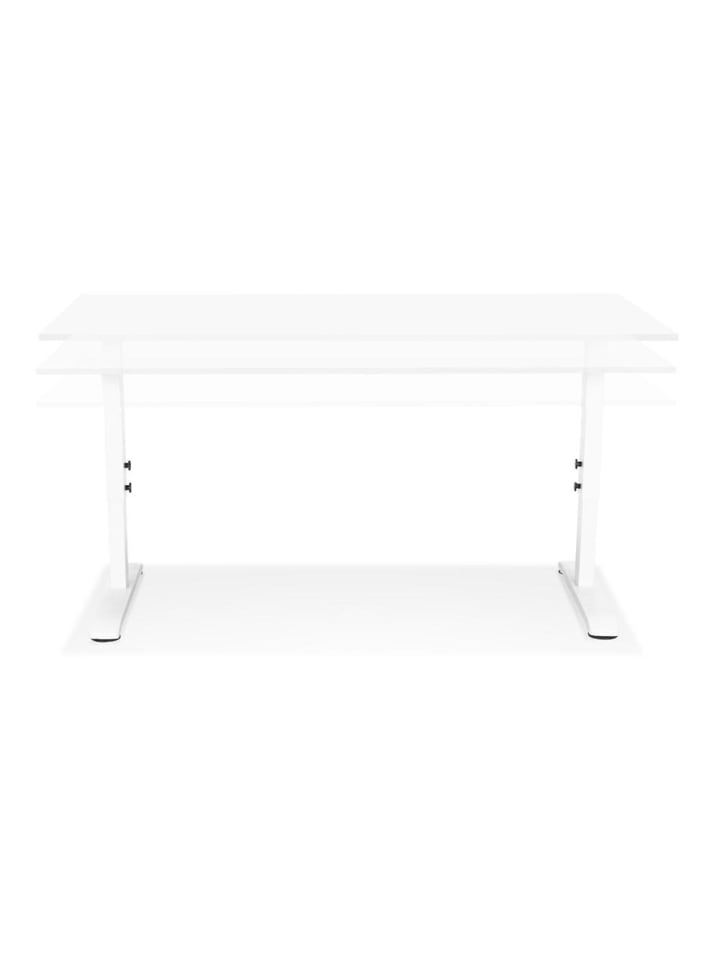 KADIMA DESIGN Schreibtisch höhenverstellbar 160x80 cm, minimalistisch Bürotisch in Weiß günstig kaufen