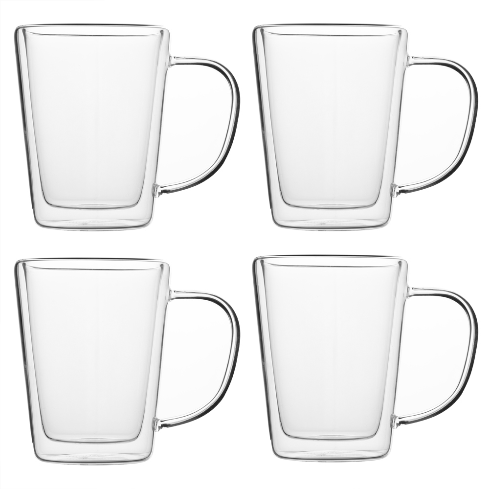Casaria monzana® Teegläser 4er-Set je 250ml doppelwandig