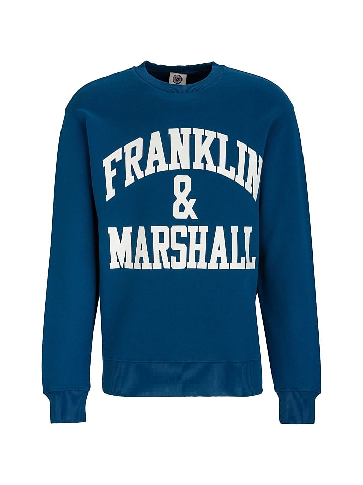 Franklin & Marshall Rundhals Sweatshirt in blau günstig kaufen M