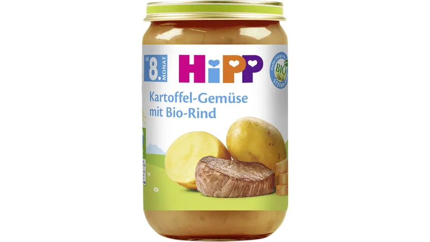 HiPP Bio Menüs ab 8.Monat Kartoffel-Gemüse mit Bio-Rind 220 g
