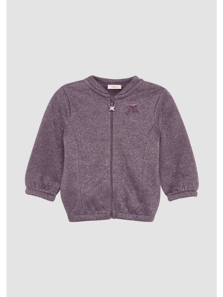 s.Oliver Sweatshirt Jacke langarm in Lila günstig kaufen