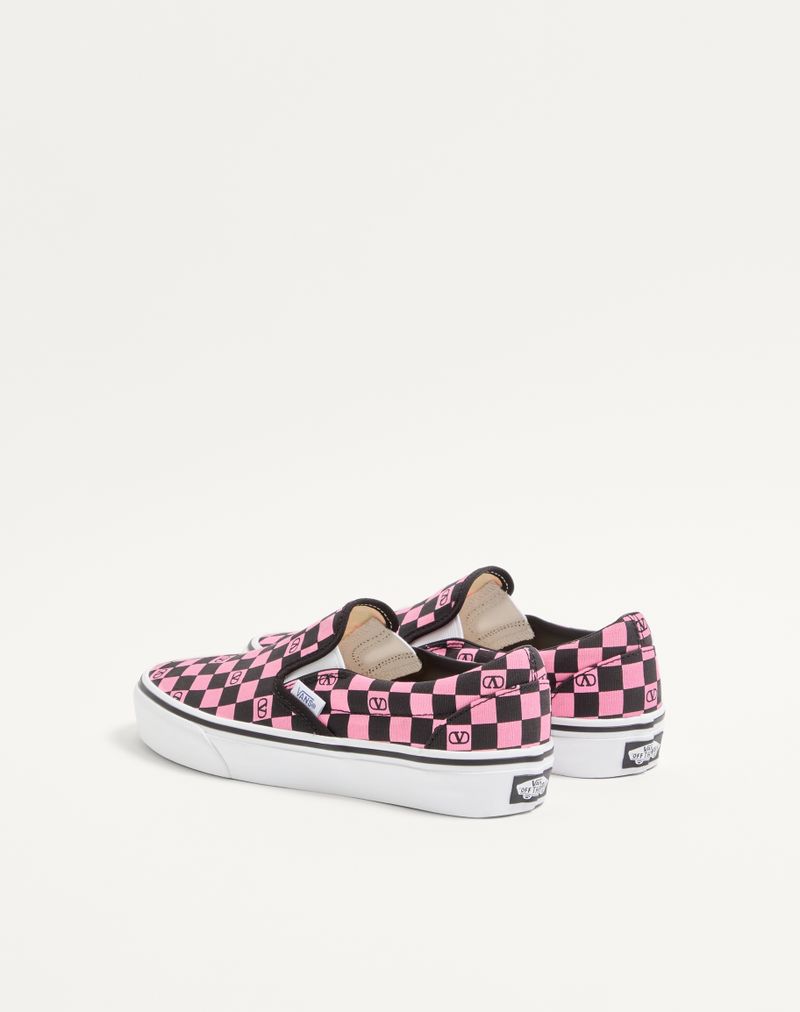 Baskets slip-on Valentino Garavani et Vans en tissu à imprimé damier VLogo