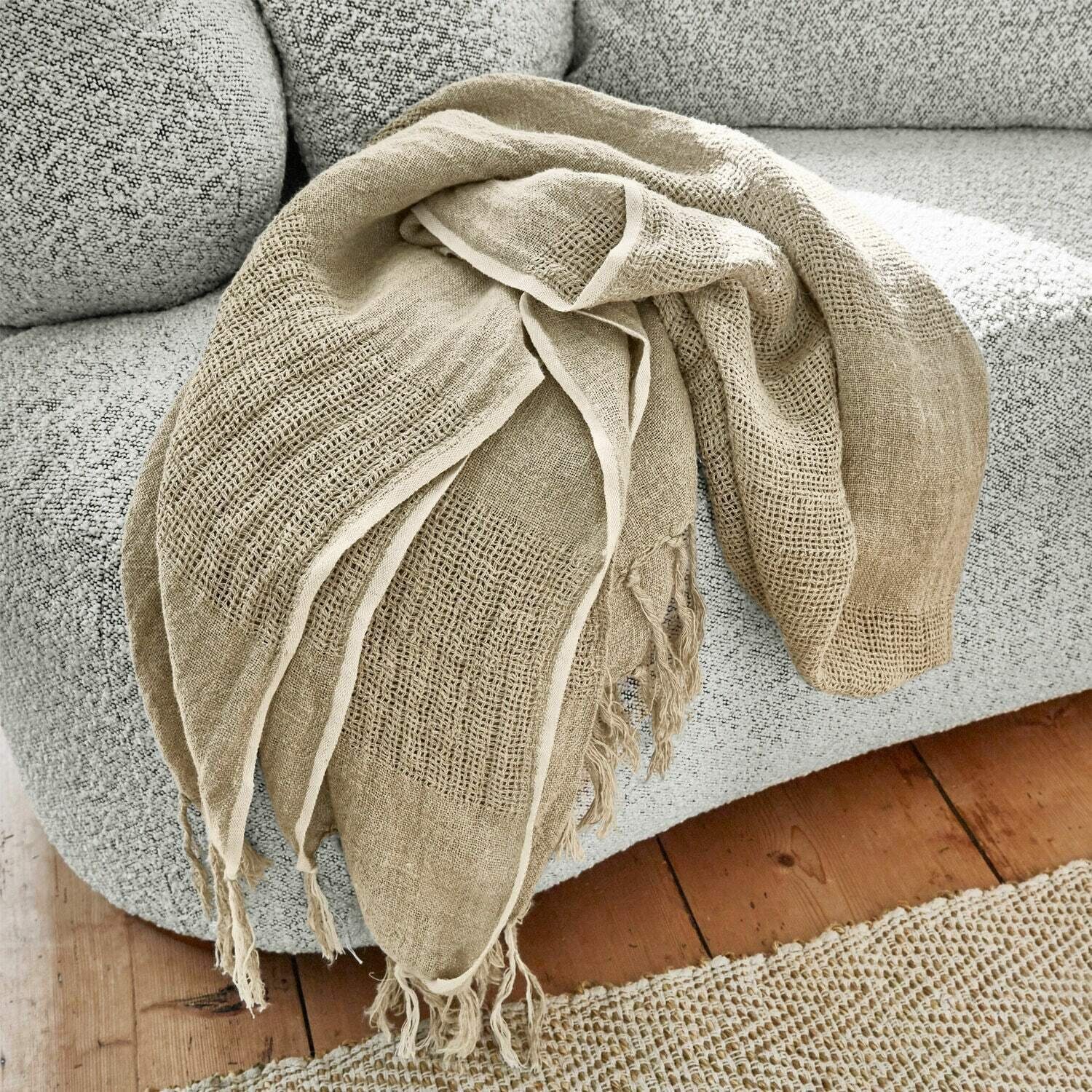 Abschirmdecke, Plaid Tirrases beige, Mirabeau