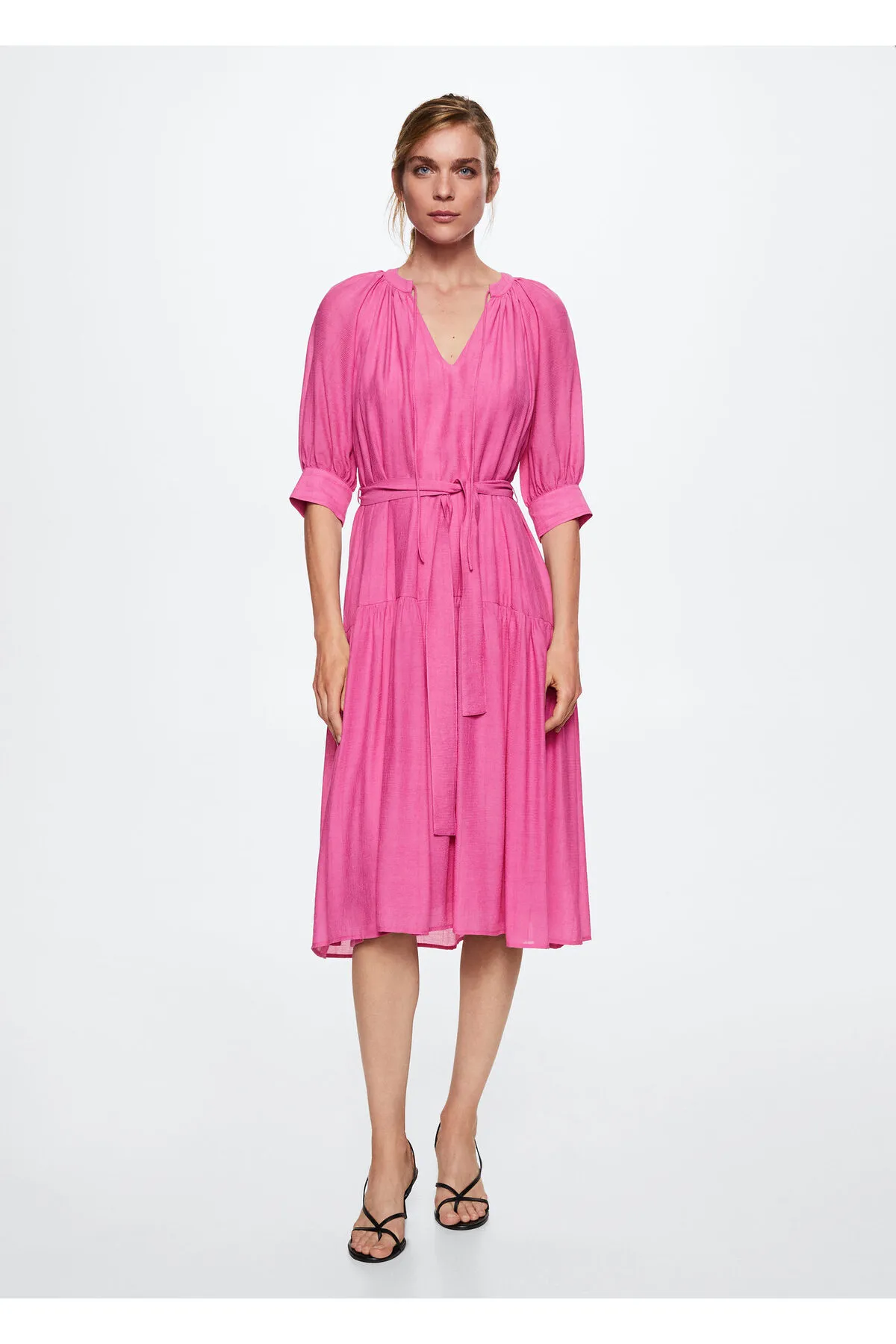 MANGO  Fuchsia Damenkleid 37065818