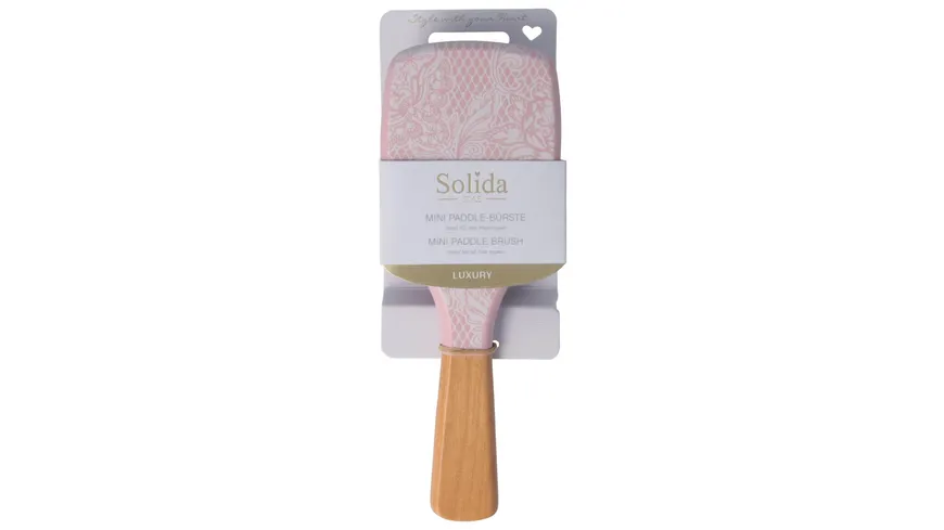 Solida Mini Paddle Bürste Rosa Spitze Print