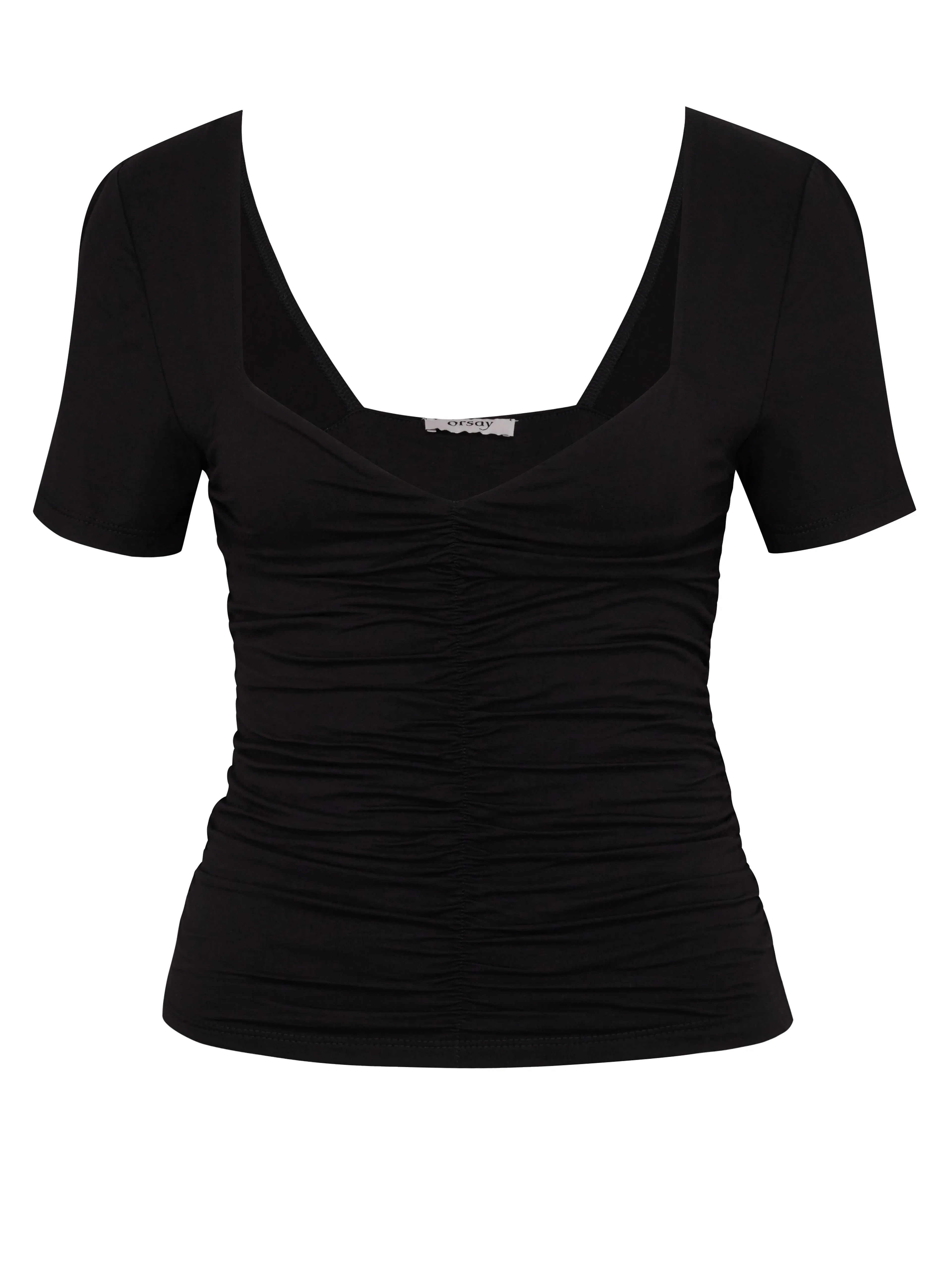 Schwarzes Kurzarm-T-Shirt für Frauen ORSAY