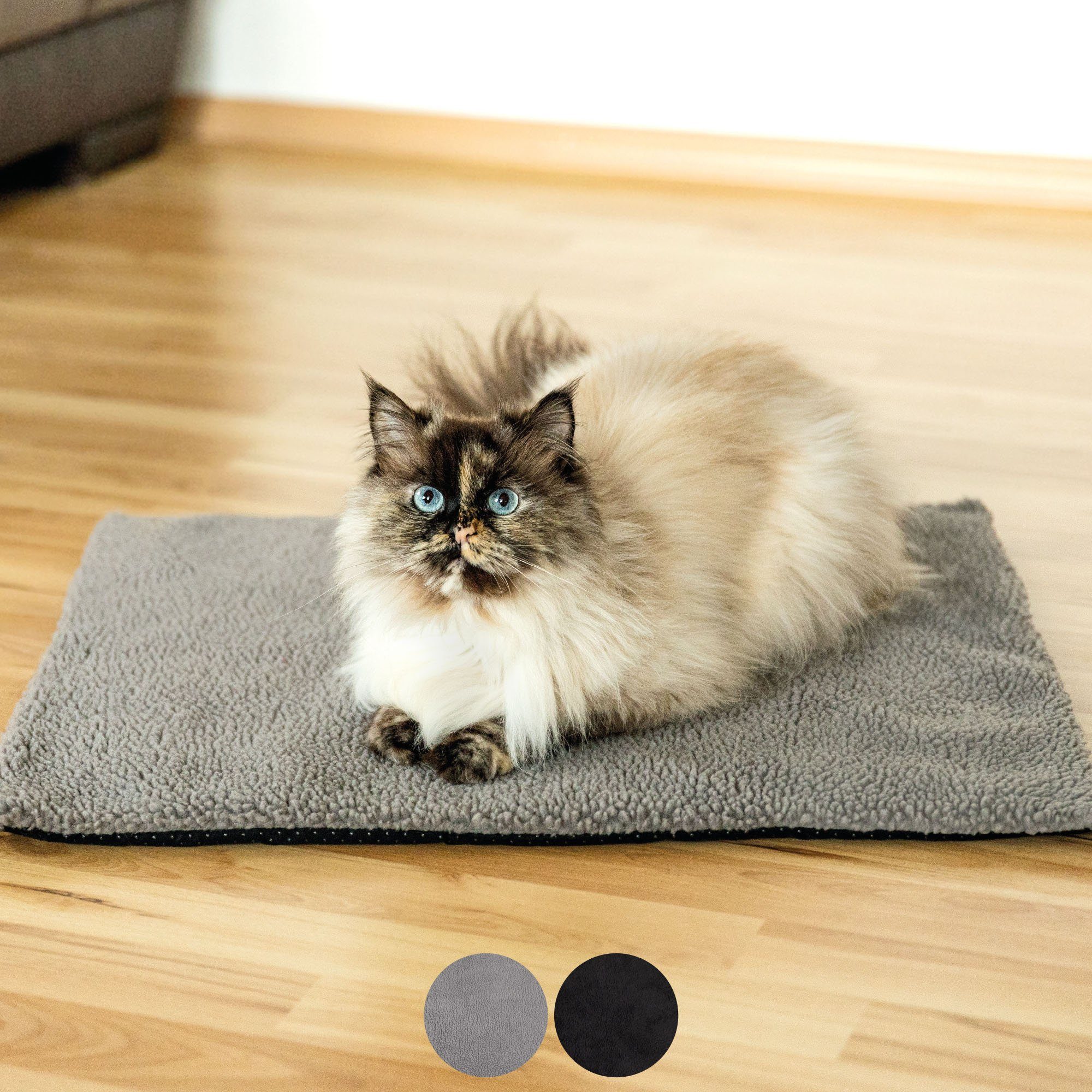 Bestlivings Tierdecke Selbstheizende Thermodecke, aus Polyester, für Katzen & Hunde mit Reißverschluss, thermoisolierende, kuschelig weiche, waschbare Haustierdecke