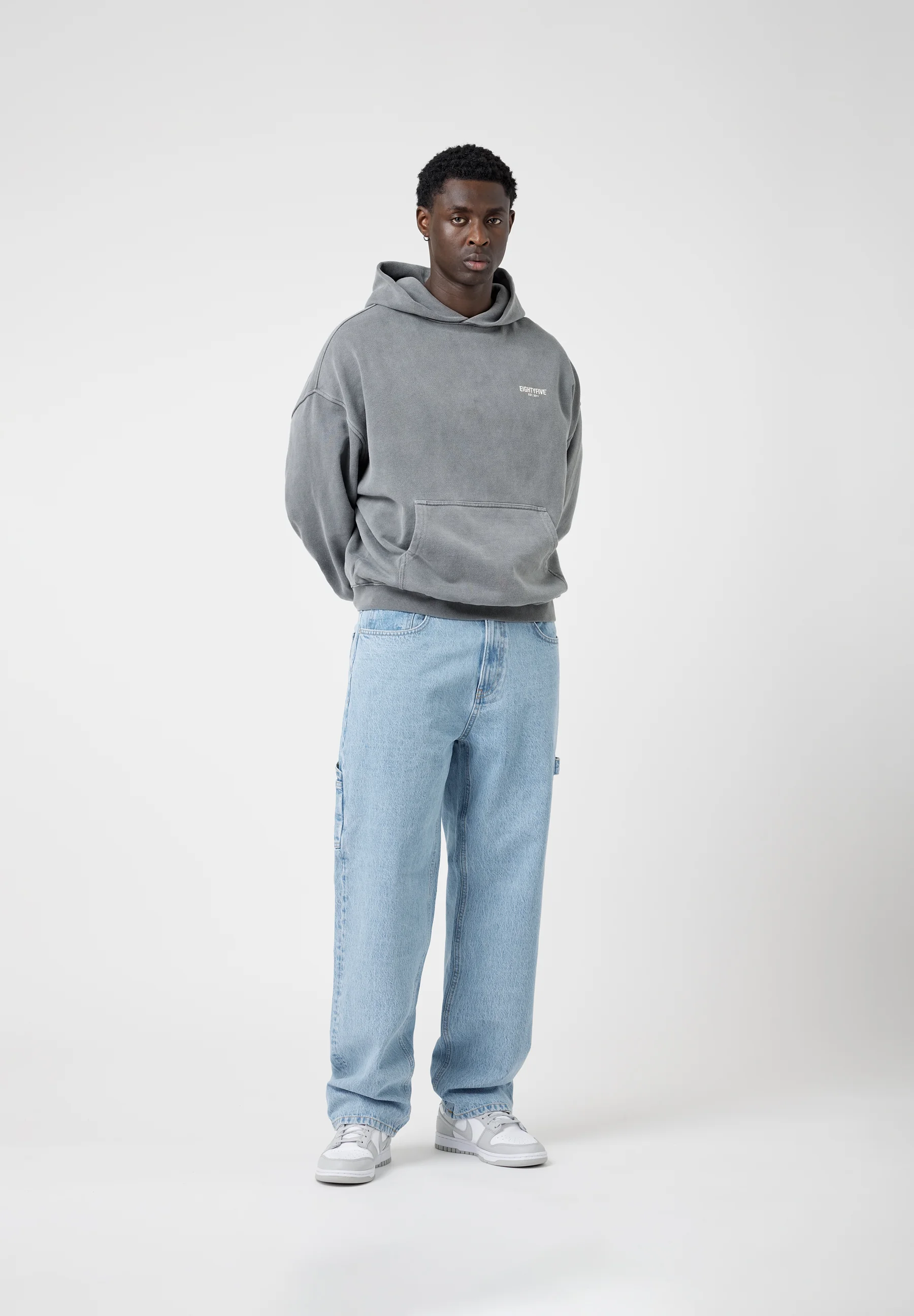 JEANS BAGGY CON LAZO EIGHTYFIVE - Vaqueros holgados