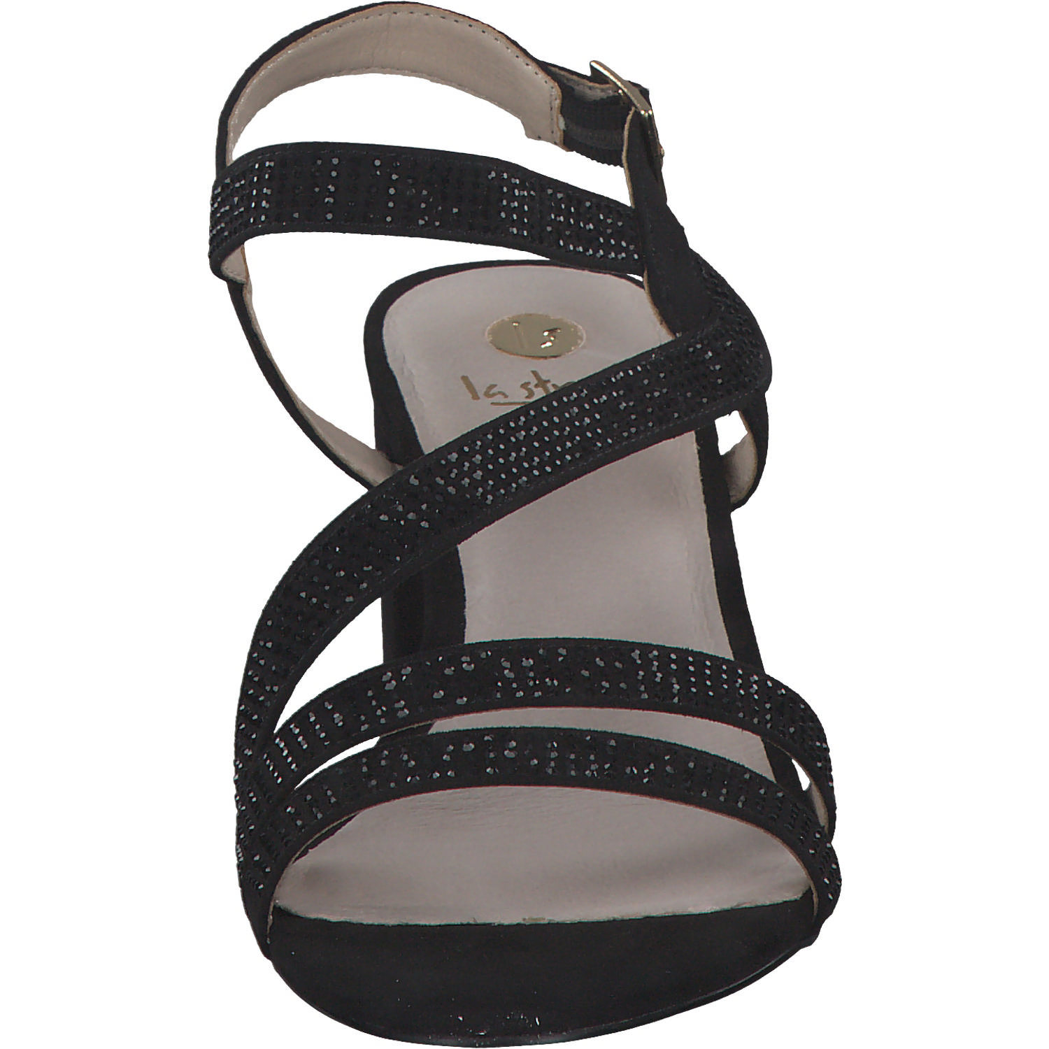 La Strada 2201015, Plateau-Sandaletten, Damen, black micro + stone