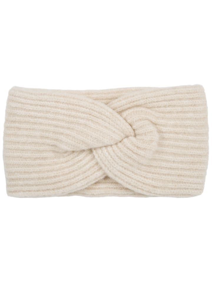 styleBREAKER Strick Stirnband mit Perlrippen Muster und Knoten in Beige günstig kaufen onesize