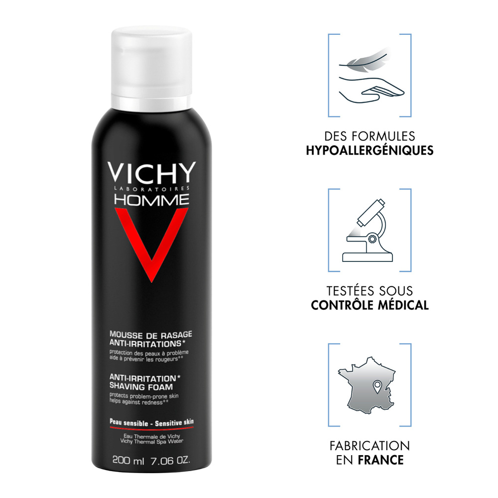 Vichy Mousse de rasage anti-irritations Rasage et après rasage