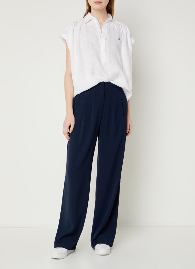 Λινό χιτώνα Ralph Lauren με κέντημα λογότυπου